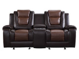 Briscoe Brown Double Glider Reclining Loveseat - Ornate Home