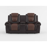 Briscoe Brown Double Glider Reclining Loveseat - Ornate Home