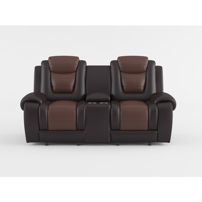 Briscoe Brown Double Glider Reclining Loveseat - Ornate Home