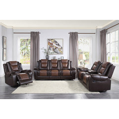 Briscoe Brown Double Glider Reclining Loveseat - Ornate Home