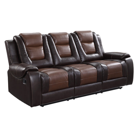 Briscoe Brown Double Reclining Sofas - Ornate Home