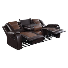 Briscoe Brown Double Reclining Sofas - Ornate Home