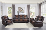 Briscoe Brown Double Reclining Sofas - Ornate Home