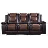 Briscoe Brown Double Reclining Sofas - Ornate Home