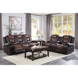 Briscoe Brown Double Reclining Sofas - Ornate Home