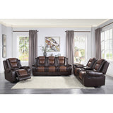 Briscoe Brown Double Reclining Sofas - Ornate Home