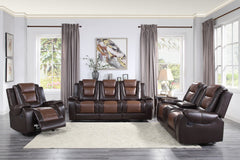 Briscoe Brown Glider Reclining Chair - Ornate Home