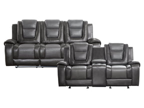 Briscoe Gray Sofa & Loveseat - Ornate Home