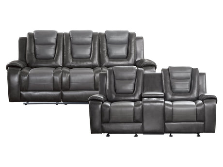 Briscoe Gray Sofa & Loveseat - Ornate Home