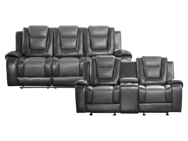 Briscoe Gray Sofa & Loveseat - Ornate Home