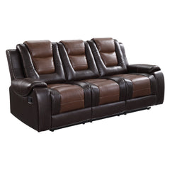 Briscoe Light Brown / Dark Brown Sofa & Loveseat - Ornate Home