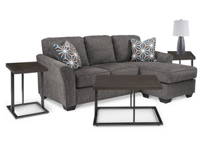 Brise Gray Sofa Chaise, Occasional Tables and Lamps - Ornate Home