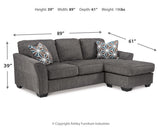 Brise Gray Sofa Chaise, Occasional Tables and Lamps - Ornate Home