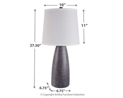 Brise Gray Sofa Chaise, Occasional Tables and Lamps - Ornate Home