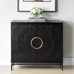 Briseis Black 2 Door Cabinet - Ornate Home
