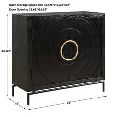 Briseis Black 2 Door Cabinet - Ornate Home