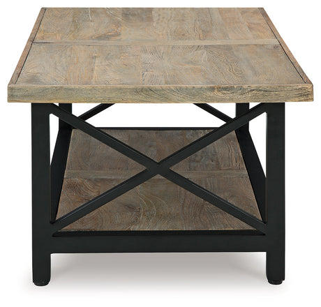 Bristenfort Brown/Black Coffee Table - Ornate Home