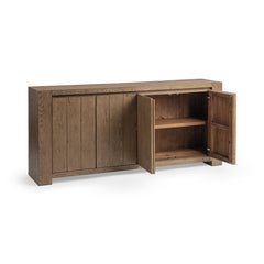 Bristol Cafe Brown 4-Door Cabinet