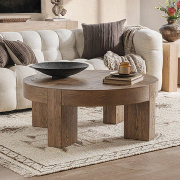 Bristol Cafe Brown Round Coffee Table - Ornate Home