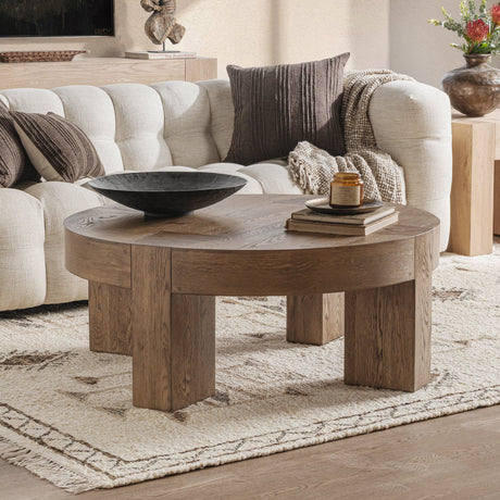 Bristol Cafe Brown Round Coffee Table - Ornate Home