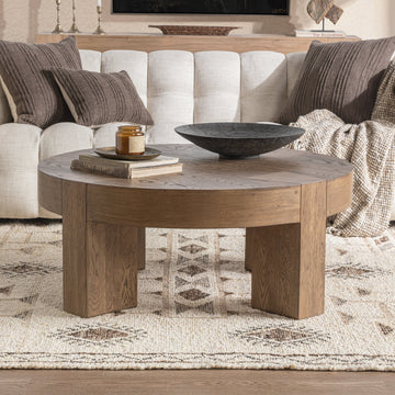 Bristol Cafe Brown Round Coffee Table - Ornate Home