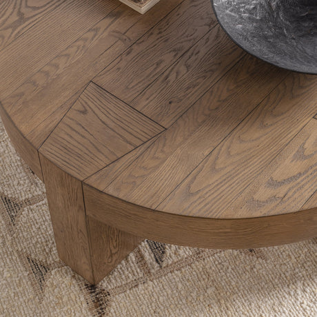 Bristol Cafe Brown Round Coffee Table - Ornate Home