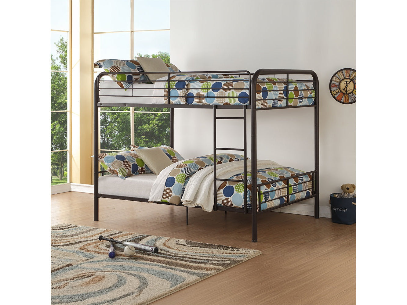 Bristol Dark Brown Bunk Bed (Full/Full) - Ornate Home
