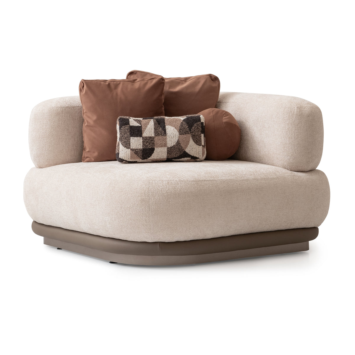 Bristol Point Saddle Brown/Fawn 5-Piece Modular Sectional