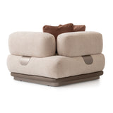 Bristol Point Saddle Brown/Fawn 5-Piece Modular Sectional