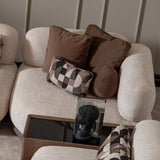 Bristol Point Saddle Brown/Fawn 5-Piece Modular Sectional