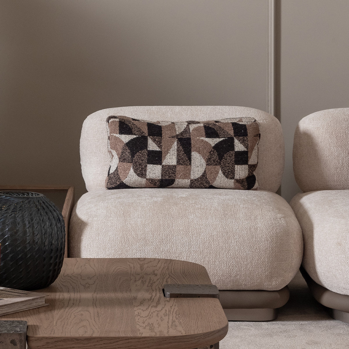 Bristol Point Saddle Brown/Fawn 5-Piece Modular Sectional