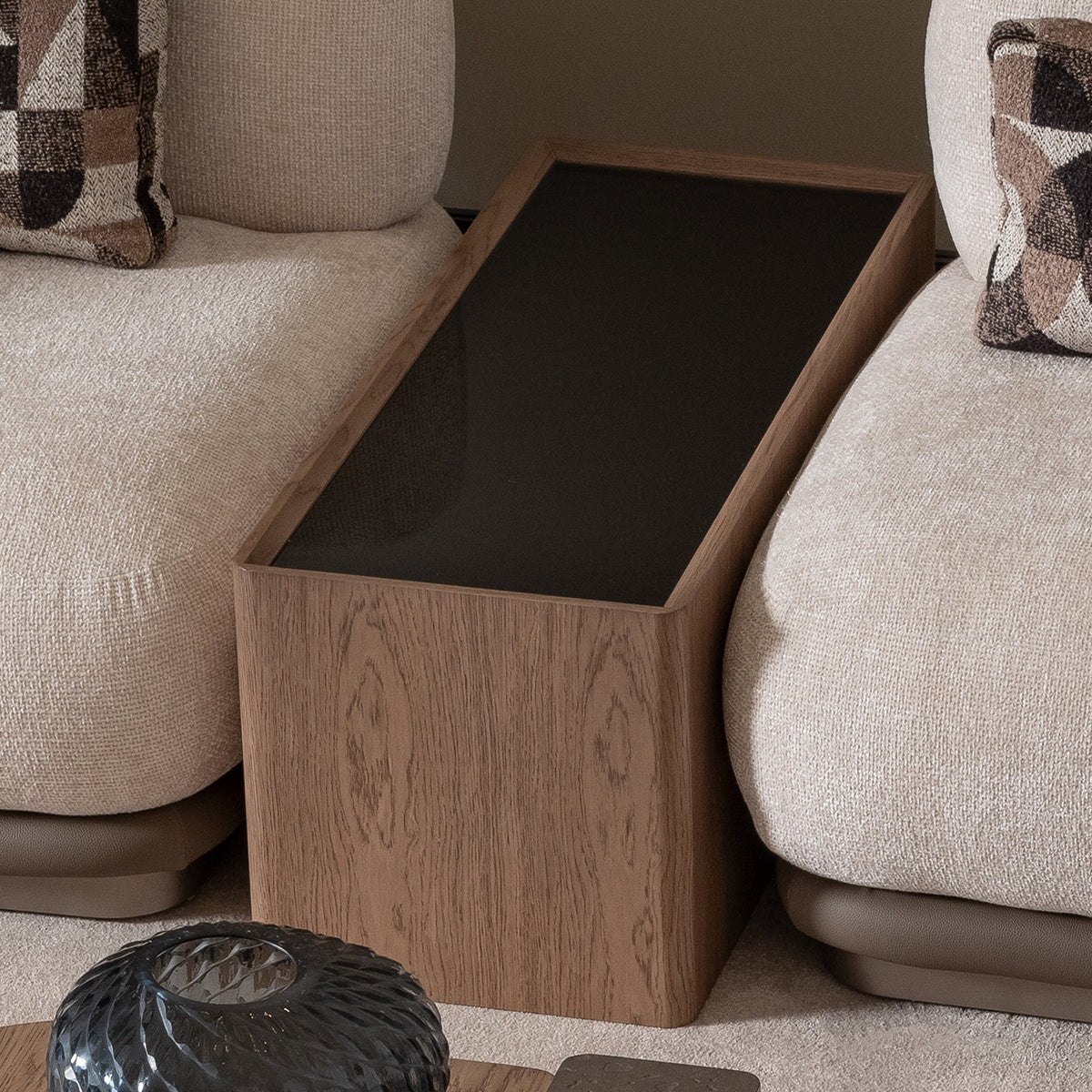 Bristol Point Saddle Brown/Fawn 5-Piece Modular Sectional