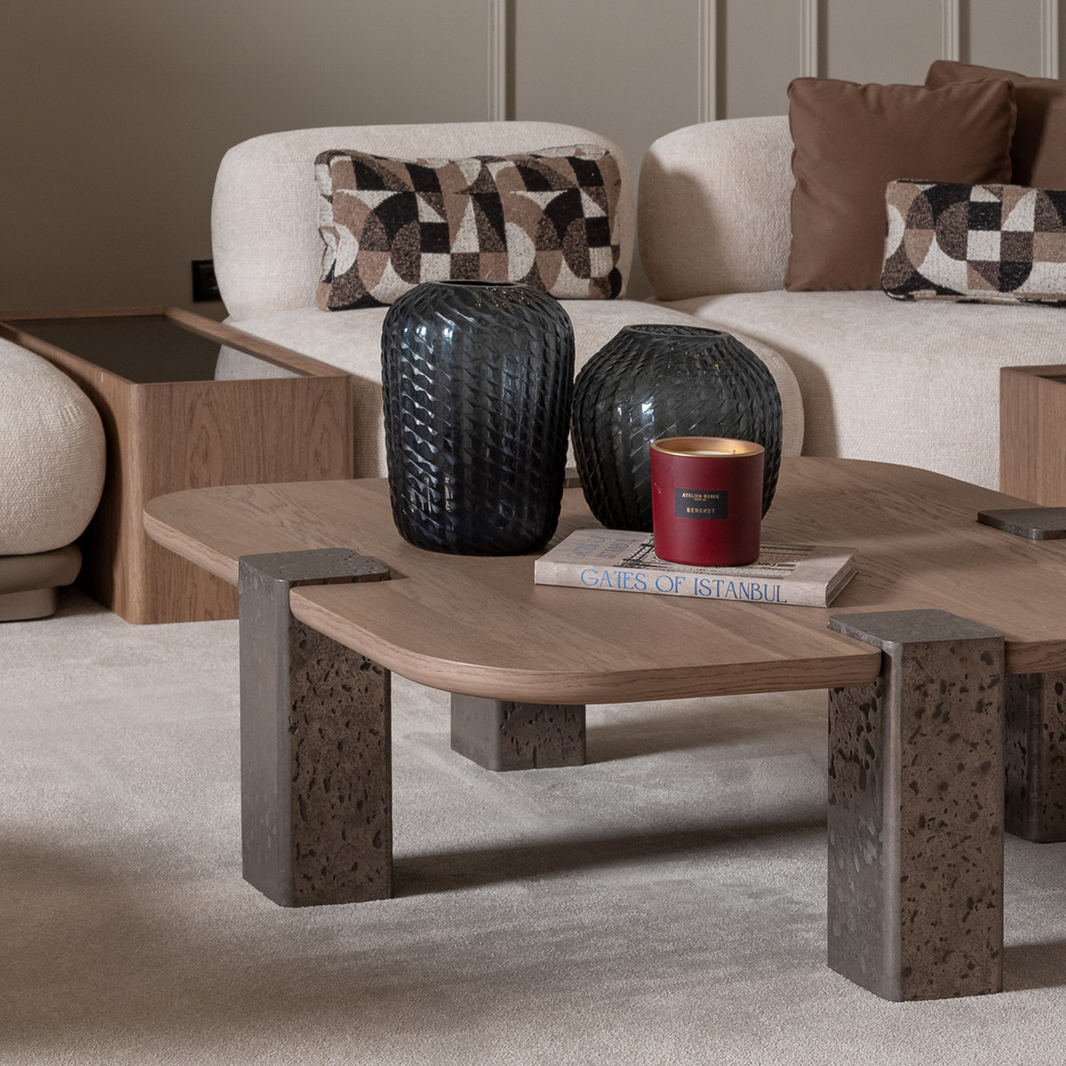 Bristol Point Saddle Brown Tall Cocktail Table