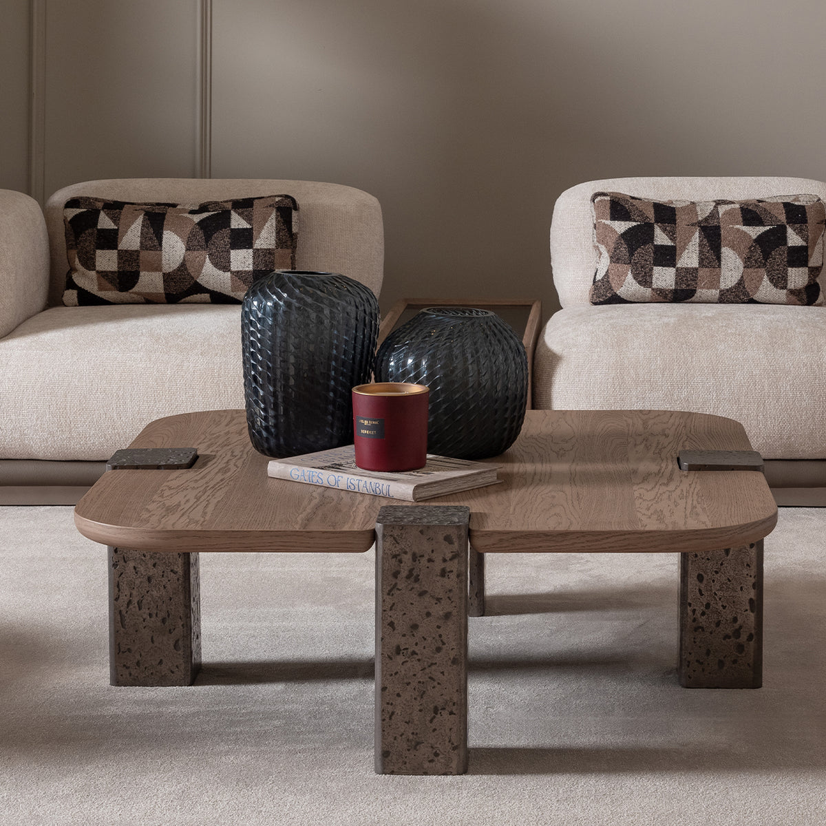 Bristol Point Saddle Brown Tall Cocktail Table