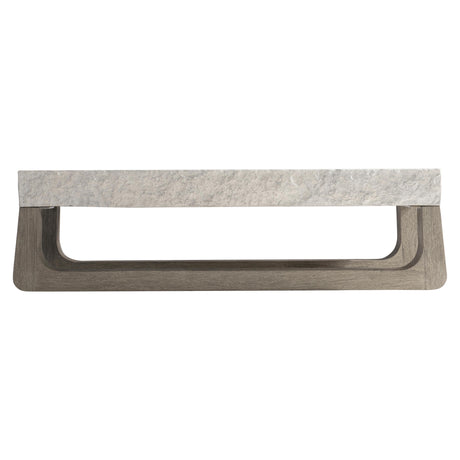 Bristol Sand Grey/Weathered Teak Outdoor Cocktail Table - Ornate Home