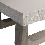 Bristol Sand Grey/Weathered Teak Outdoor Cocktail Table - Ornate Home