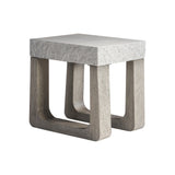 Bristol Sand Grey/Weathered Teak Outdoor Side Table - Ornate Home