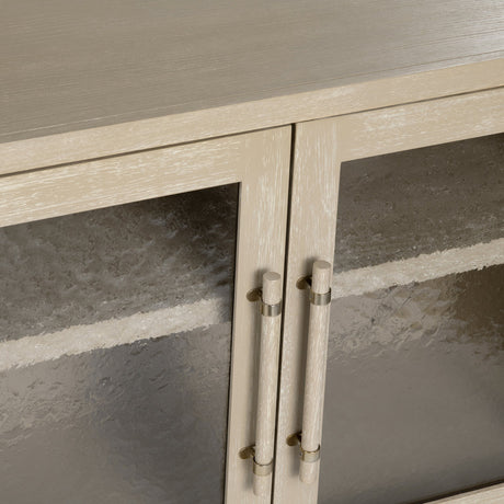 Bristol Tan Four-Door Cabinet - Ornate Home