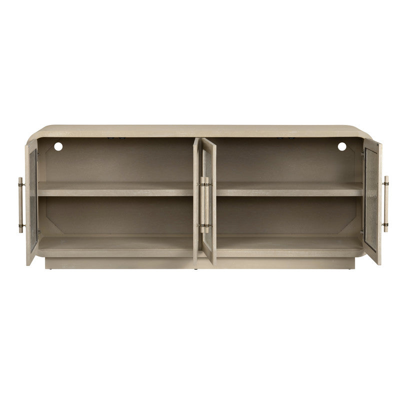 Bristol Tan Four-Door Cabinet - Ornate Home