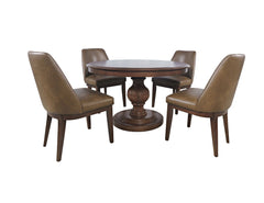 Bristol Walnut 48 Dining Dining Table w/ 4 Chair - Ornate Home