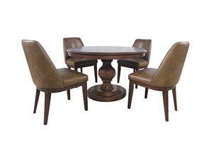 Bristol Walnut 48 Dining Dining Table w/ 4 Chair - Ornate Home