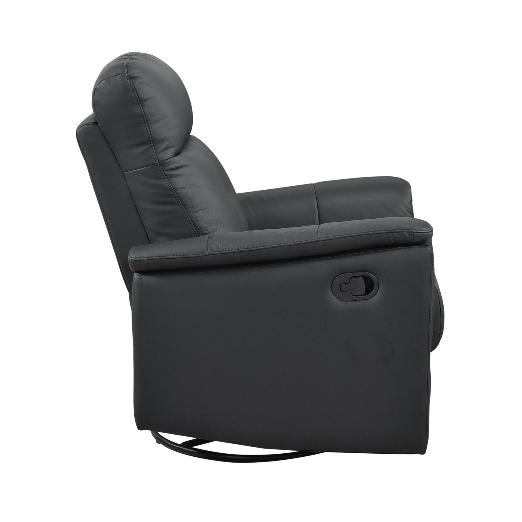 Bristow Black Swivel Glider Reclining Chair - Ornate Home