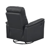 Bristow Black Swivel Glider Reclining Chair - Ornate Home