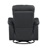 Bristow Black Swivel Glider Reclining Chair - Ornate Home
