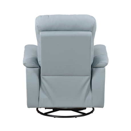 Bristow Blue Swivel Glider Reclining Chair - Ornate Home