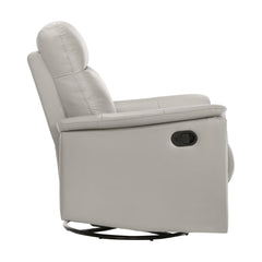 Bristow Silver Swivel Glider Reclining Chair - Ornate Home