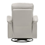 Bristow Silver Swivel Glider Reclining Chair - Ornate Home