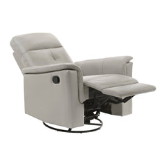 Bristow Silver Swivel Glider Reclining Chair - Ornate Home
