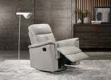 Bristow Silver Swivel Glider Reclining Chair - Ornate Home