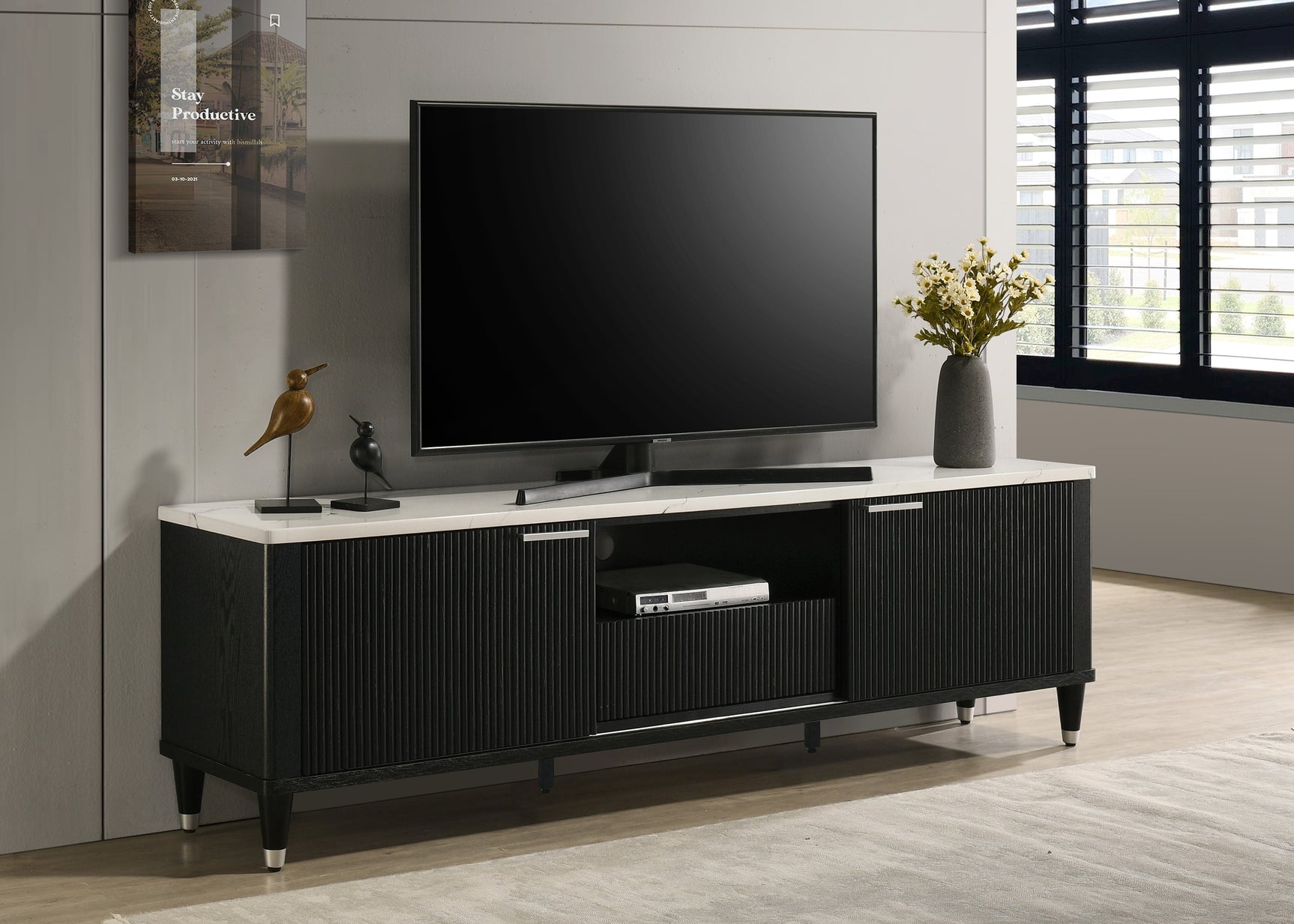 Britany Black TV Stand - Ornate Home
